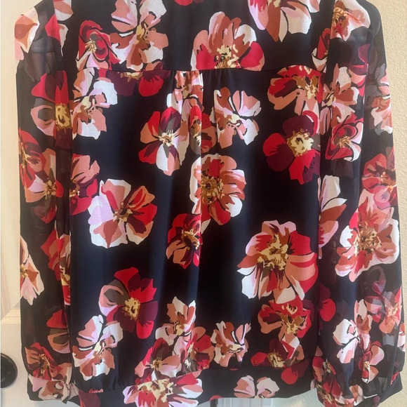 Madewell Floral Wrap Shirt Tie Front Sz L - Picture 8 of 10